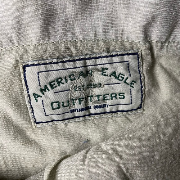 Vintage American Eagle Outfitters Shorts Size 32 Green High Rise Outdoors 90s - Picture 2 of 10